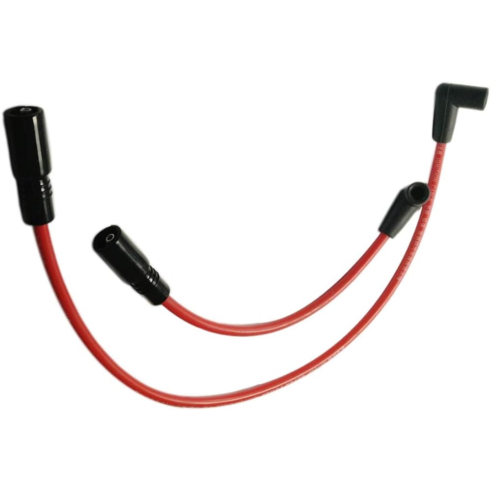 10.4mm 10mm Red Spark Plug Wire Harley Davidson Big Twin 99-19 FXD Dyna Softail