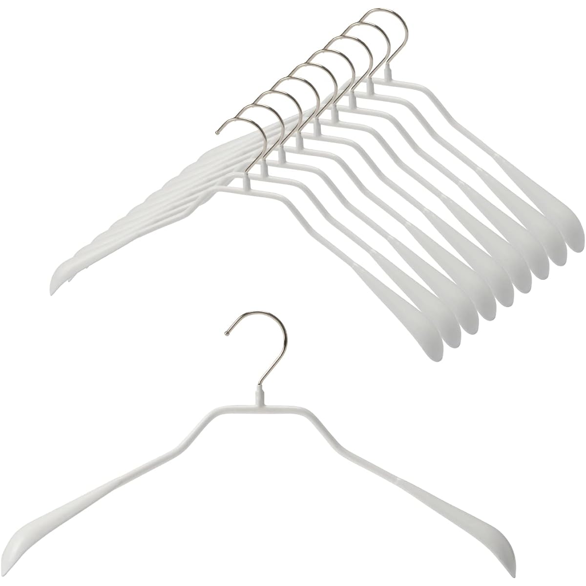MAWA German Non-slip Mawa Hanger Men's Size Body Form 42L Set of 10 White