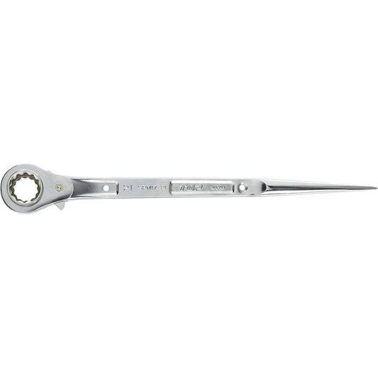 Top Industry (TOP) Stainless Steel Ratchet Wrench 17x21mm Naoshino Forged Item Tobi Tool SRM-17x21 Tsubame Sanjo Made in Japan