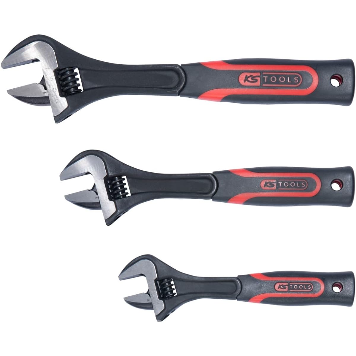 KS TOOLS CLASSIC Adjustable spanner set with dual component comfort grip handle 3 pcs 577.0199
