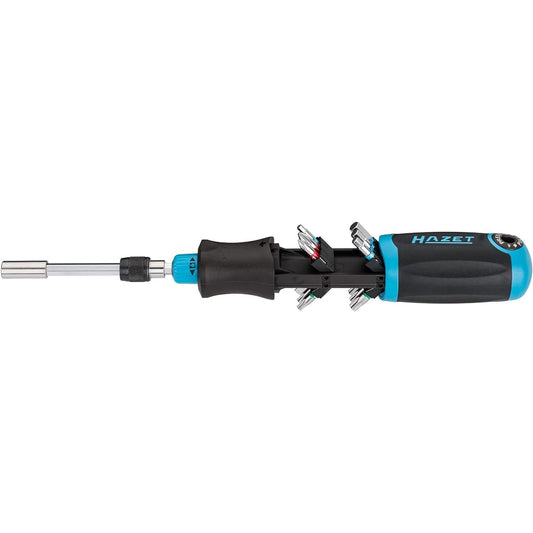 HAZET Bit Ratchet Driver Integrated Bit Holder Magazine with 12 Bits Can be used as a bit driver by switching the ratchet function [Regular Japanese Import Product] 810R-4