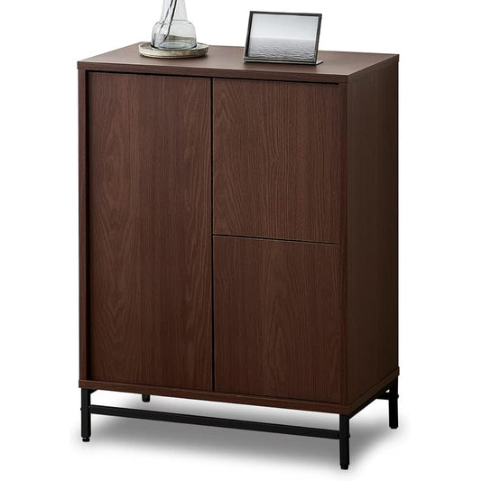 IRIS OHYAMA Unit Cabinet UTC-590T Walnut/Black