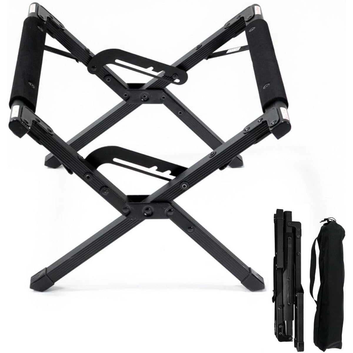 Simpleme Cooler Box Stand Cooler Stand Aluminum Load Capacity 100kg Camping Box Stand Black Lightweight 3 Level Adjustment Folding Stand Easy Installation Compact Storage Camping Outdoor