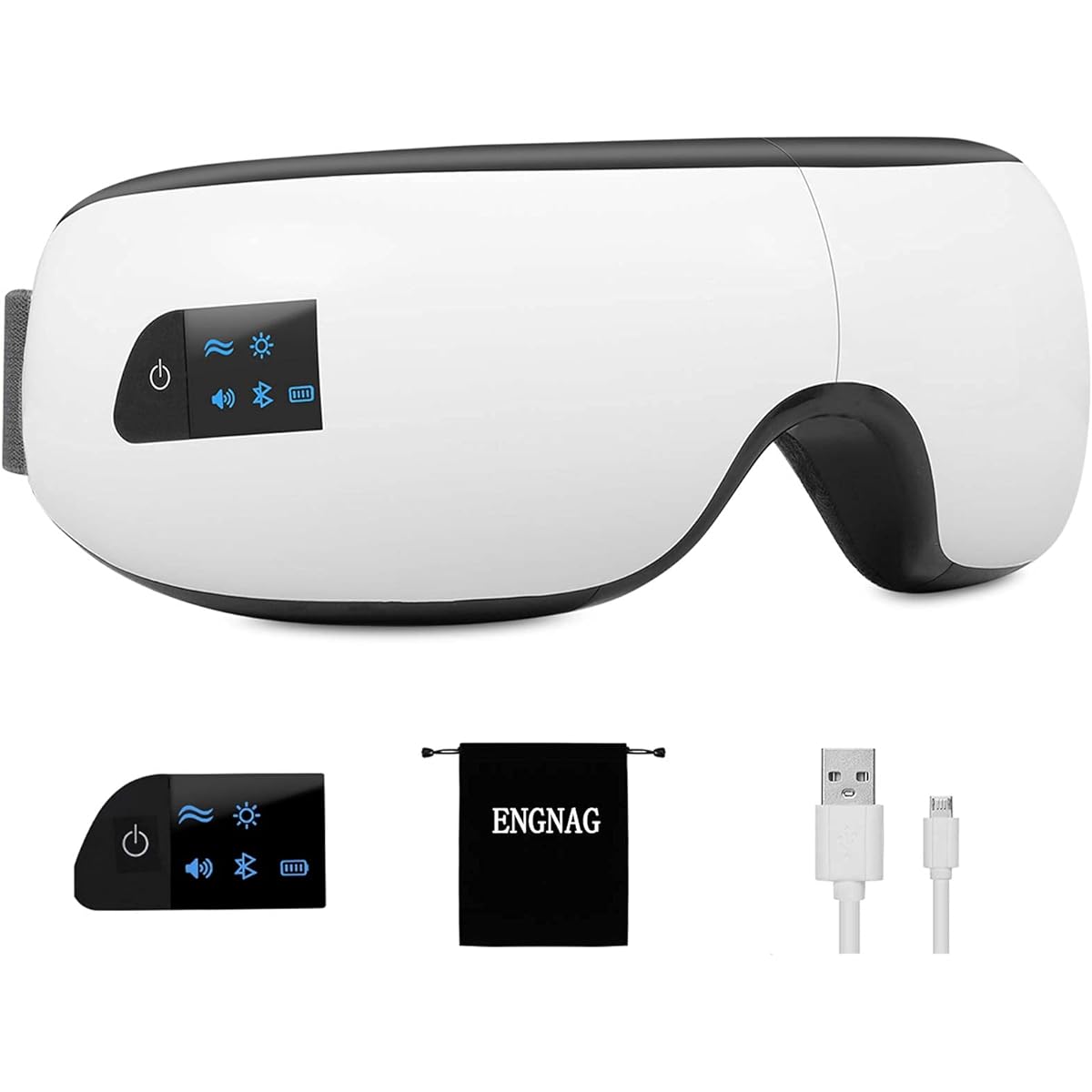 Eye beauty eye warmer unisex eye care (unique active negative ions 4D airbag latest graphene heating technology) music function 1200mah battery USB charging Respect for the Aged Day Father's Day Friends Gift Skilled Factory