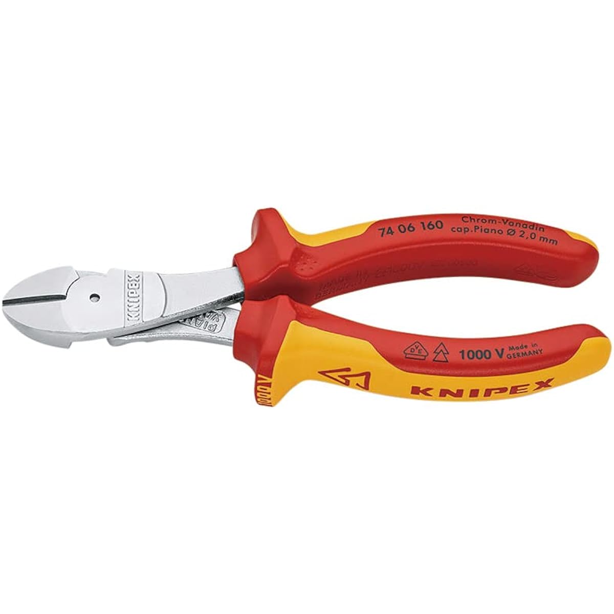 KNIPEX 7406-160 Insulated strong diagonal nipper 1000V (SB)