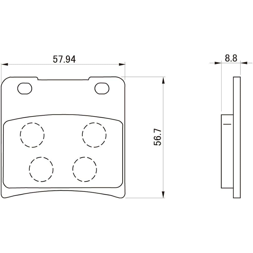 Daytona Motorcycle Brake Pad Red Pad (Semi Metal Pad) Intruder LC (98-00) VS1400 Intruder (88-97) etc. Rear 79827 Thread No.: 43