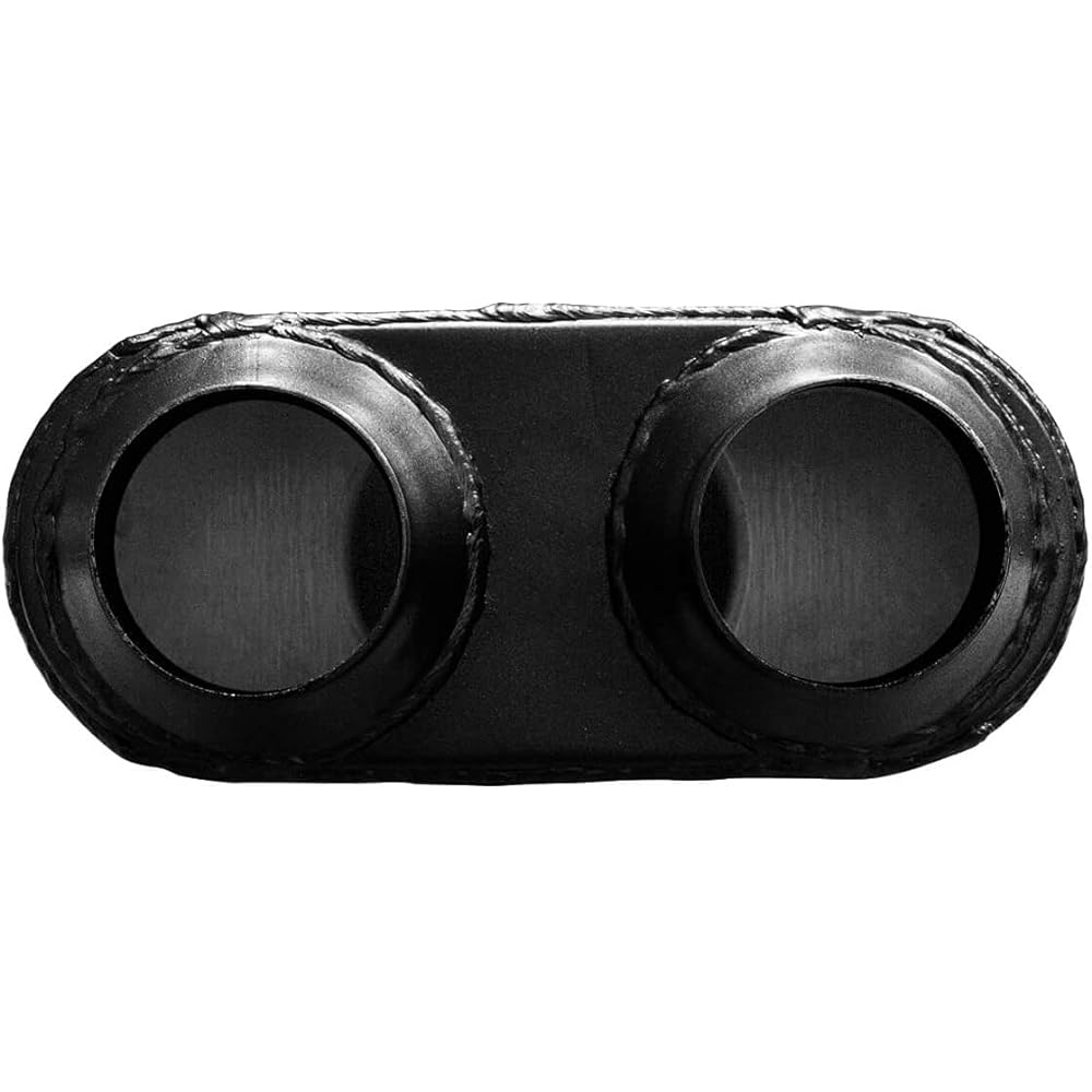 FlowMaster 40 Series Chamber Muffle Oval Black Dual 2.5 inch Inlet & Outlet Total 19 inch