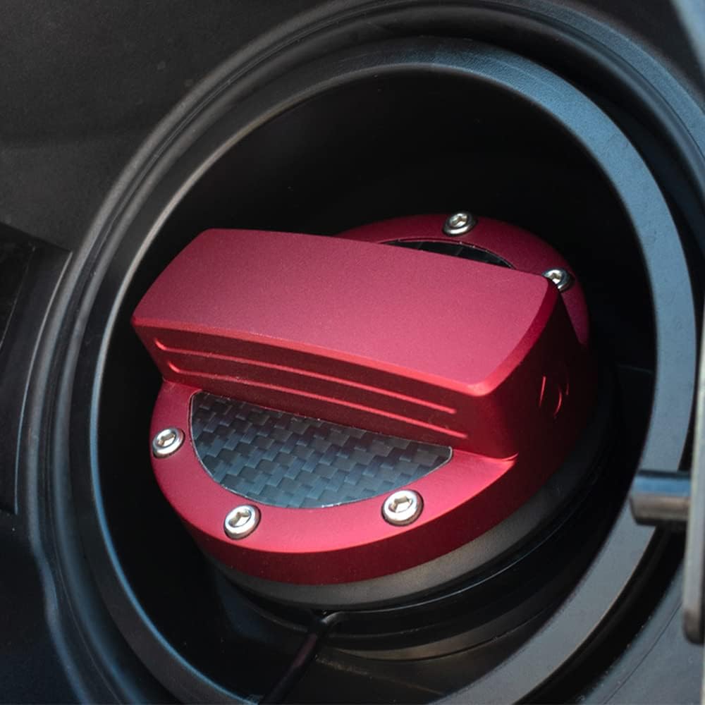 Fuel Cap Cover for Nissan NISSAN Fuel Cap Cover Aluminum Fuel Cap Cover for NISSAN Genuine Aluminum Chunks (Red)