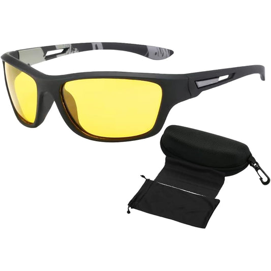 [MAKUMINORS] Polarized Sunglasses for Men, Driving, UV Protection, Fishing, Polarized Lenses, Women's, Running, Climbing, Bicycle, Baseball, Sports Sunglasses, Golf, UV400, Lightweight, Road Bike Case