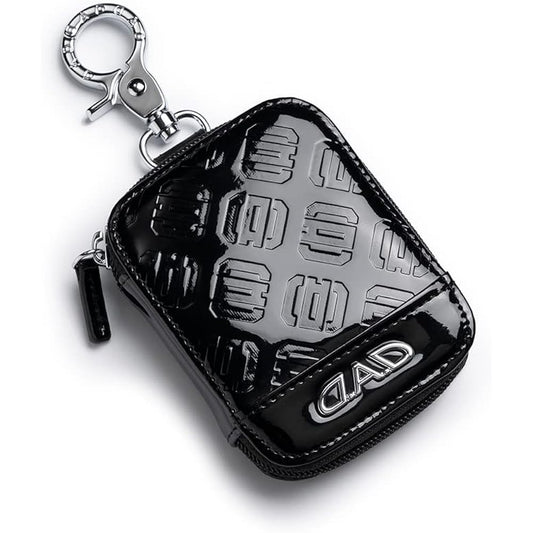 D.A.D Hanasenai Smart Key Case [Monogram Leather Enamel Black/Silver] Double Smart Key Case & Mini Wallet [HA677-02-01] DAD Garcon