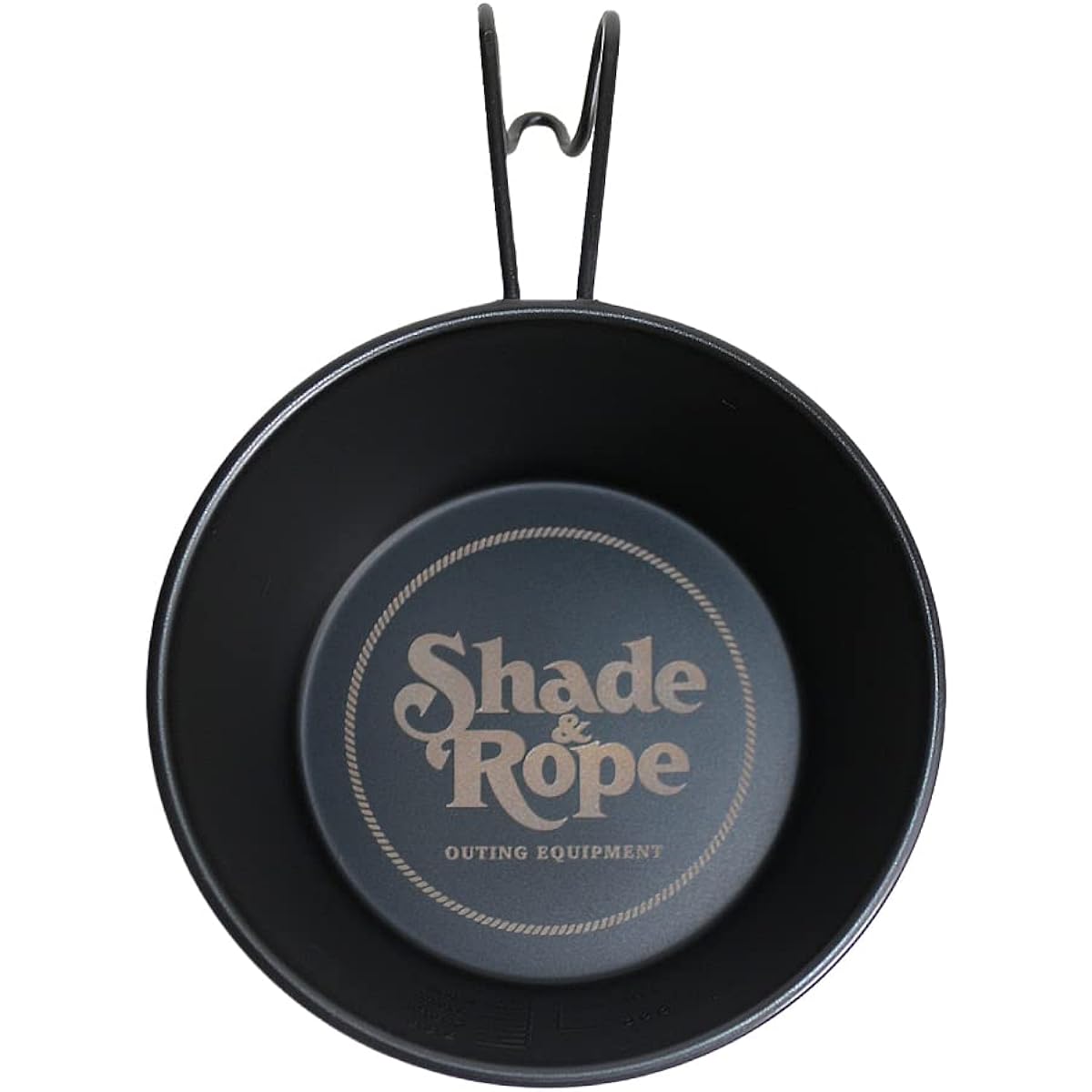 Shade&Rope Black Sierra Cup Sierra Cup Stainless Steel Direct Fire Black Matte with Graduation Deep Shallow Type Made in Japan Tsubame Sanjo (600ml)
