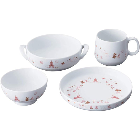 Noritake Plate & Hand Bowl & Rice Bowl & Mug Set Plate: 16cm 300cc Bowl: 16cm 370cc Rice Bowl: 230cc Mug: 245cc Light Step Microwave Safe Dishwasher Safe 4 Pieces Pink Fine Porcelain (Reinforced Porcelain) Y4817/5002-1