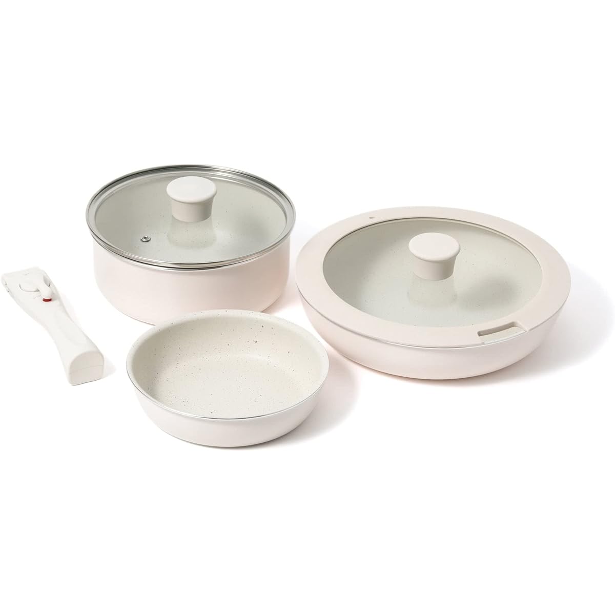 Francfranc GO TABLE pot frying pan 6 piece set ivory