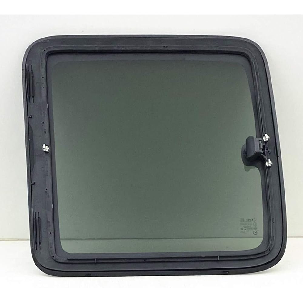 NAGD 1999-2006 Chevrolet Silverado 2-Door Extended Pickup Passenger Right Side Rear Movable Quarter Window Replacement Glass with Latch Dark Tint