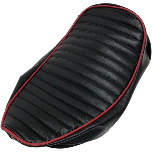 Suzuki Mametan 50 Type 2 OR50 Model OR502 Exclusively designed seat cover with wire Made in Japan (thick fabric) [Fabric color: Black tack roll/Piping red] Reupholstery type CHRIS-HCH5599-C90P680_tack3cm