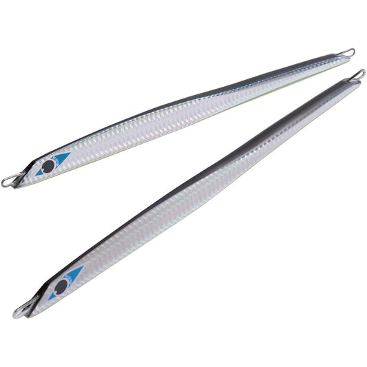 Ks Garage Original Metal Jig Long Yellowtail Nearshore Offshore Jigging - Hien - Glow Black Silver (120g / 210g / 500g / 750g)