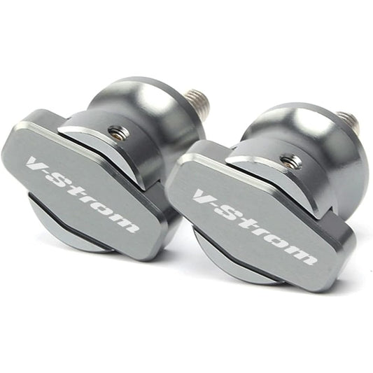 DOOREX Motorcycle Swing Arm Spool Slider 8mm Stand Screw Protector Fit Suzuki V-STROM 650 1000 V-STROM650 V-STROM1000 VSTROM Swing Arm Slider Spool (Size: Titanium)