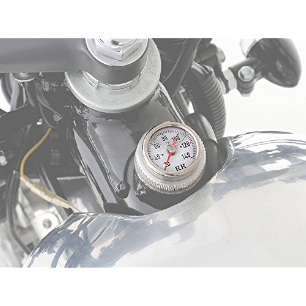 Daytona KEDO Motorcycle Oil Temperature Gauge SR400/500 (78-21) RR Dipstick Thermometer White Panel 93260