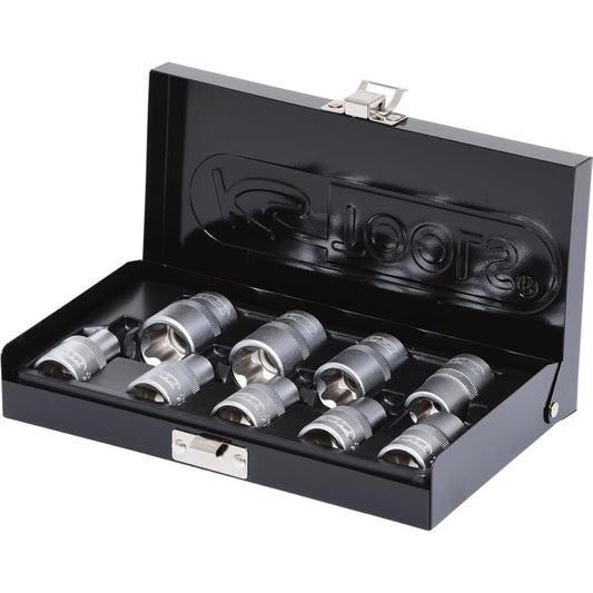 KS TOOLS 1/2" TX E Socket set 9 pcs E10-E24 1/2" TX E Socket set 9 pcs E10-E24 911.4410