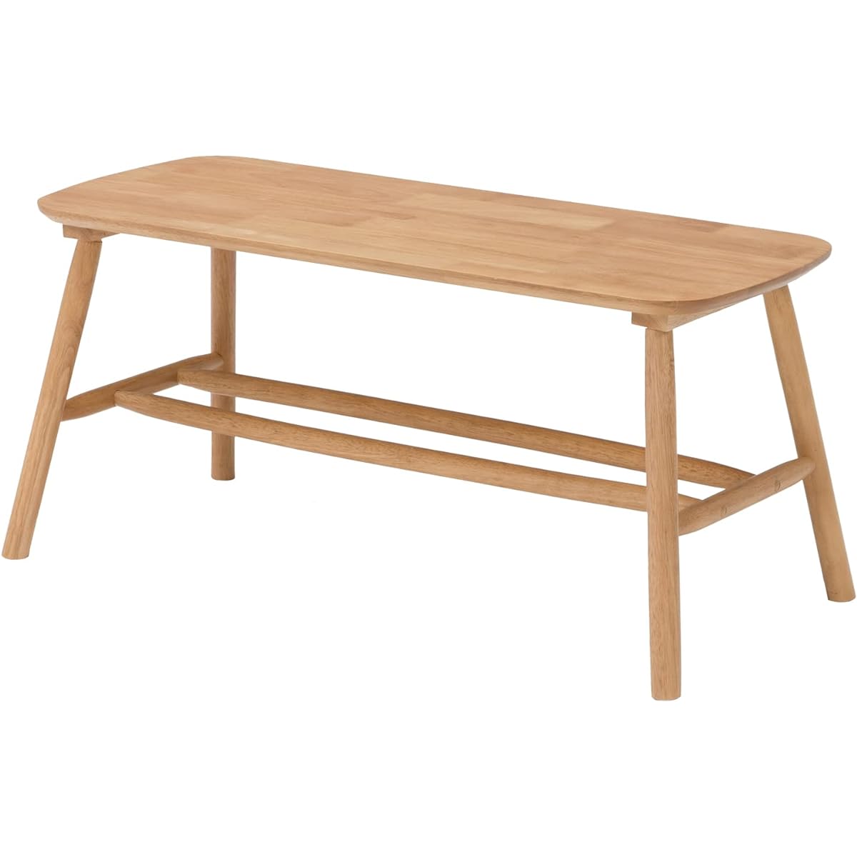 Hagiwara Bench Dining Dining Bench Chaise Longue Dining Table Entrance with Shelf 2 Seater Easy Assembly Width 91 Depth 44 Height 40 Natural Wood Scandinavian Style Natural BB-8625LNT
