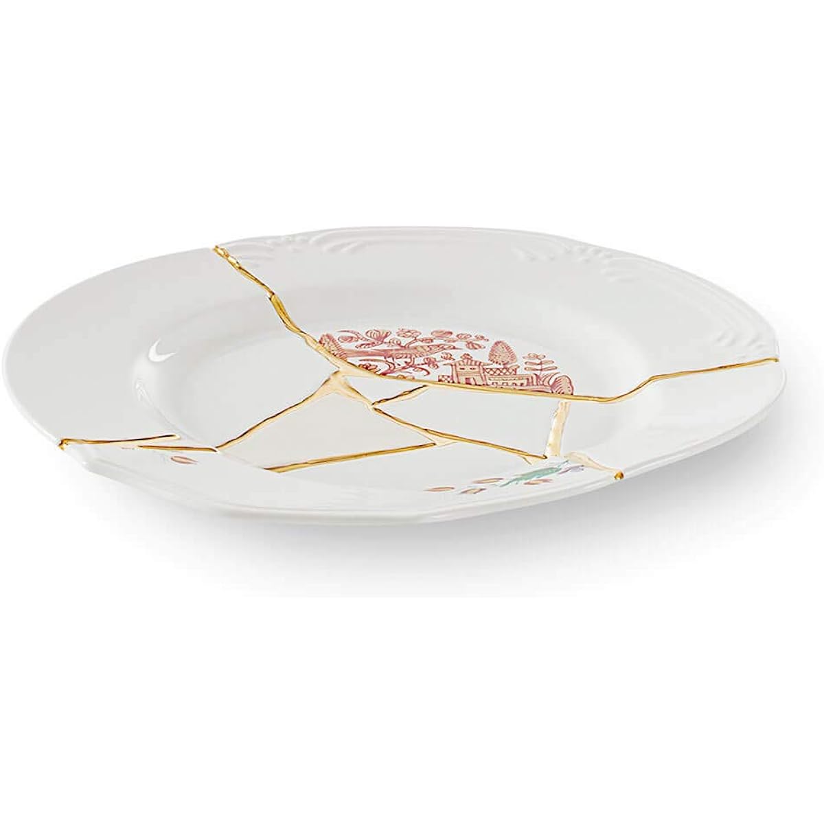SELETTI Design Accessories Multicolor W27.5 x D27.5 x H3cm kintsugi Plate 27cm n'1 124136