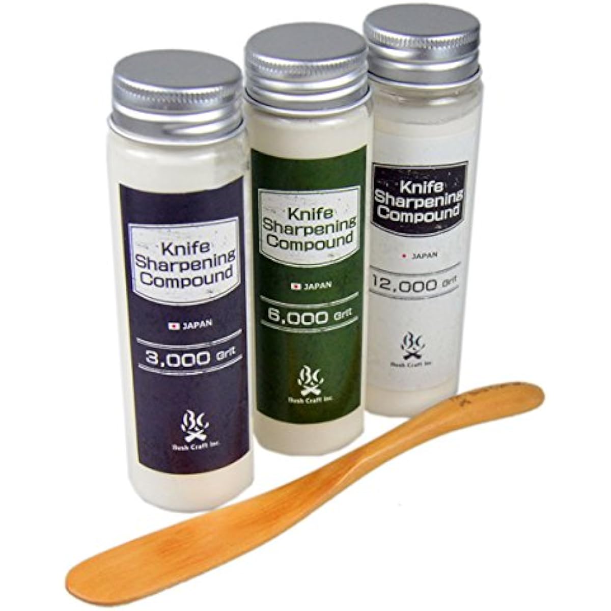 Bush Craft Knife sharpening compound set with spatula 03-05-bush-0004