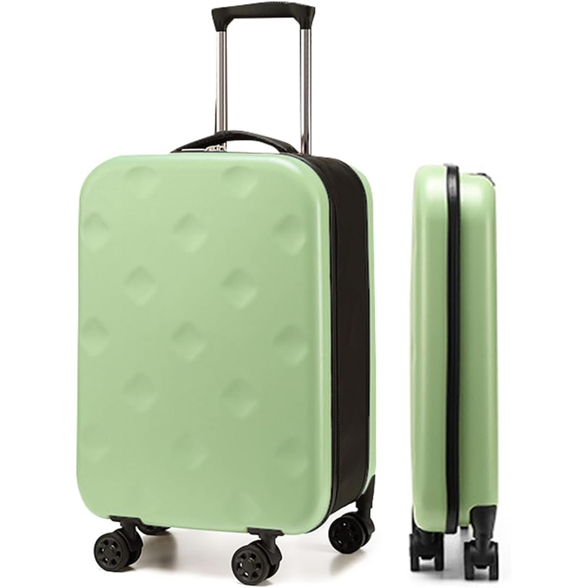 [KENOU] Suitcase Carry Case Foldable 1 Night 2 Days Expandable Carry-on Slim Thin Lightweight Compact Small Travel Travel Business (Green)