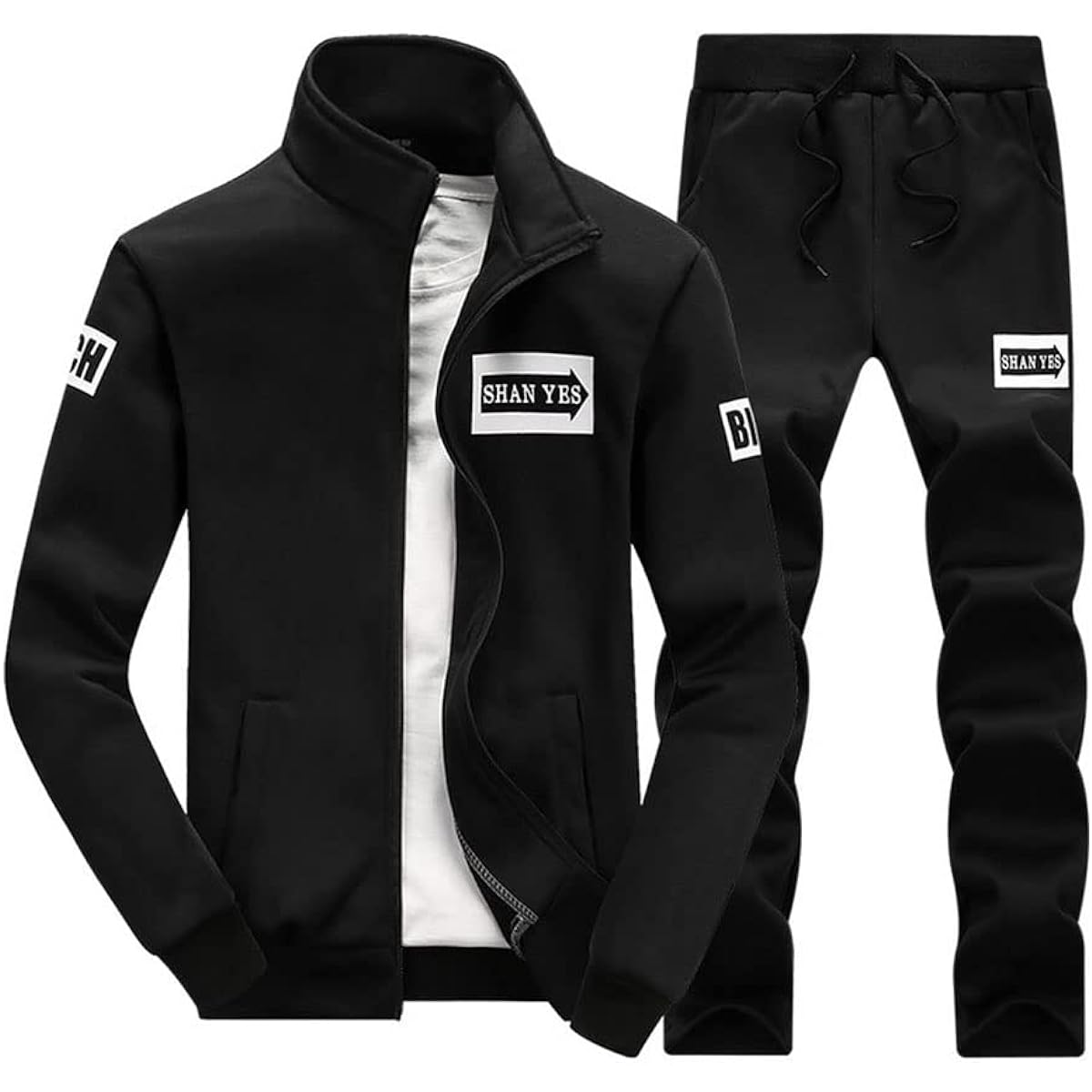 [ETSP] Men's Sweatshirt Top and Bottom, Stylish Jersey, Top and Bottom Set, Loungewear, Hoodie, Hood, Sweatshirt, Outerwear, Spring, Autumn, Winter, 4 Colors, M-2XL