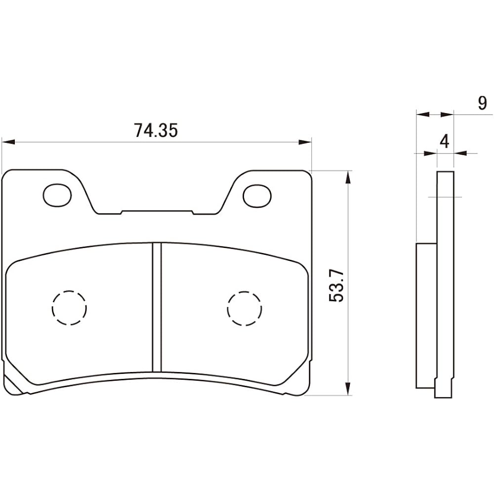 Daytona Motorcycle Brake Pad Red Pad (Semi Metal Pad) V-MAX(93-07) FZR1000(89-90) TDM850[5GG](98-01) etc. Front 79822 Thread No.:38