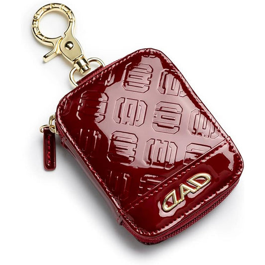 D.A.D D.A.D Hanasenai Smart Key Case [Monogram Leather Enamel Deep Red/Gold] Double Smart Key Case & Mini Wallet [HA677-03-01] DAD Garcon