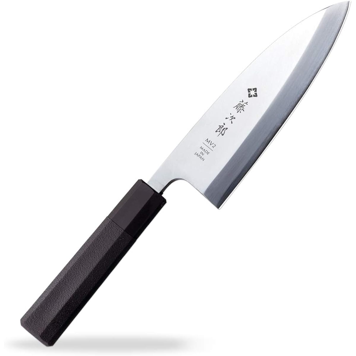 Tojiro Deba 165mm Made in Japan Molybdenum Vanadium Steel Single Edge Rough Cutting Can also be used to cut off the bones, such as removing the head of a fish Octagonal Handle MV Molybdenum Vanadium Steel 2-Layer Composite Elastomer Handle FD-1105