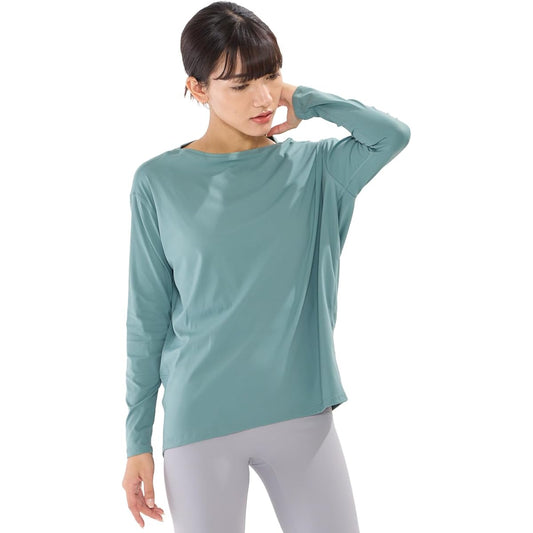[ZEN WEAR] Supervised by instructors, yoga wear for ultimate comfort and ease of movement, tops, long sleeve t-shirts, women's sports, body cover, gym wear, training wear, long length, sweat absorbent, quick drying