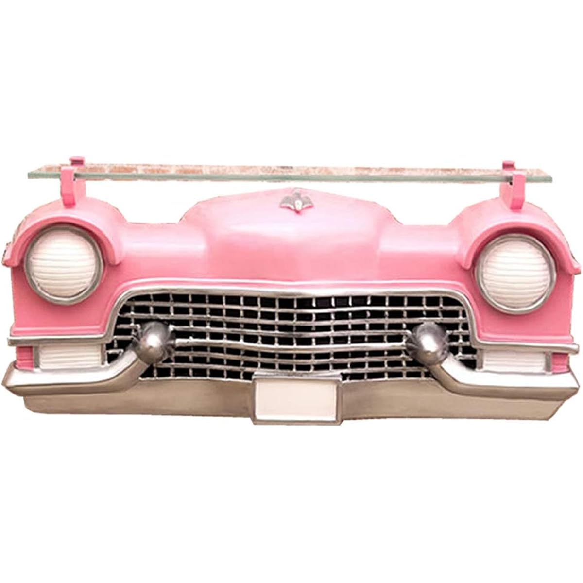 Akizuki Boeki Wall Mounted Object Car Stylish Retro OLDIES CAR HEAD SHELF 'Presly' PINK GK065