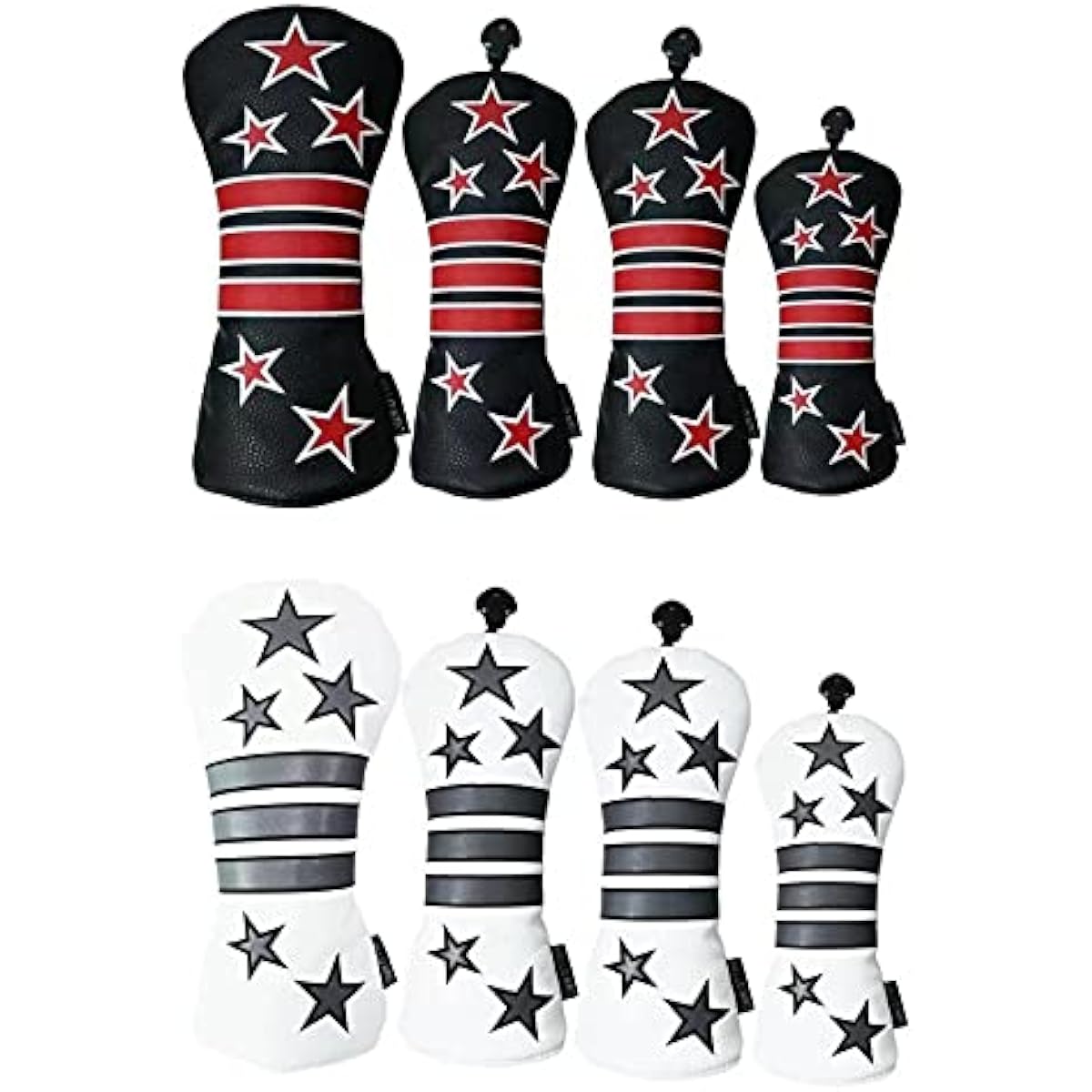 Golf Head Cover Driver Cover 2 Wood Covers Utility UT Cover 4 Piece Set with Conversion Doug Hoshi Line