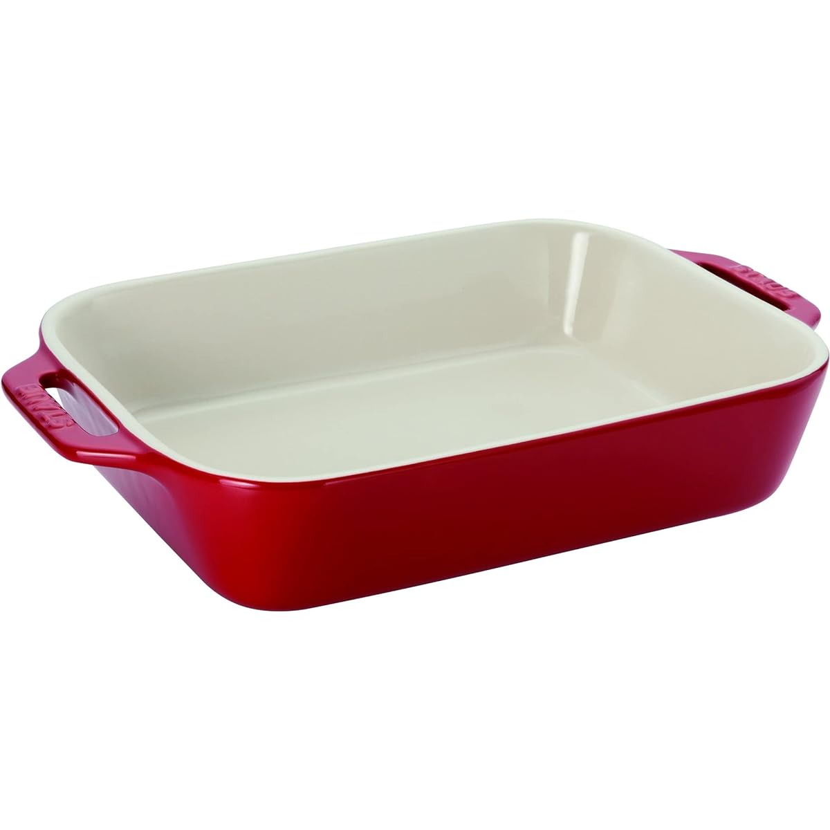 staub "Rectangular Dish Cherry 27 x 20cm" Ceramic Gratin Dish Oven Microwave Safe [Authorized Japanese Product] Dish 40508-590