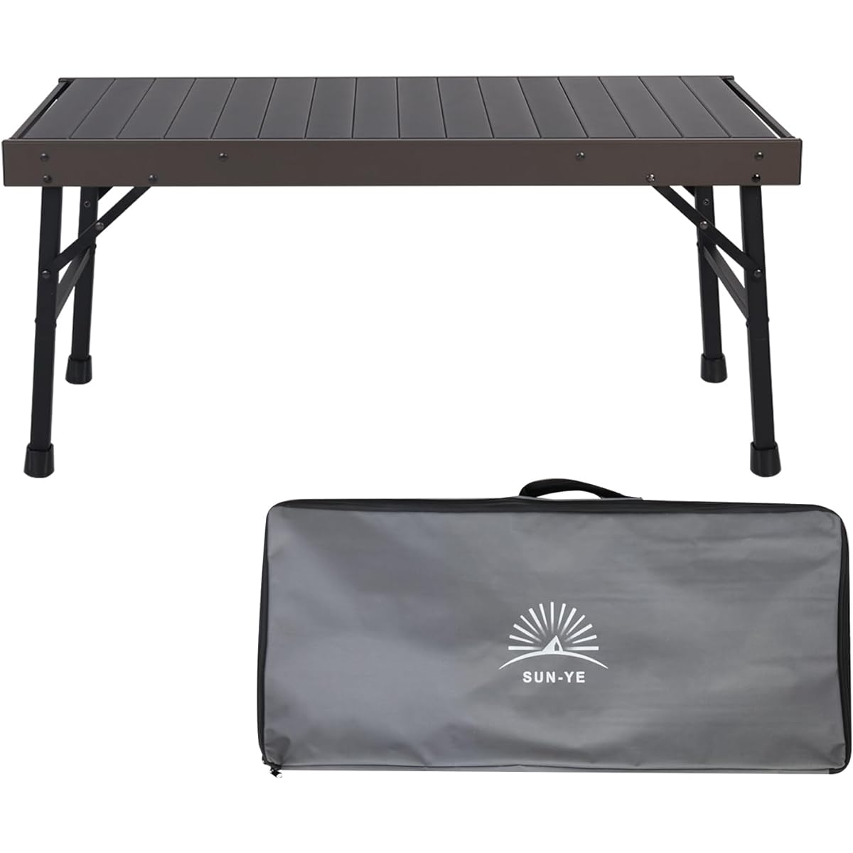 SUN-YE Camping Table, Outdoor Table, No Assembly Required, IGT Table, Folding, Compatible IGT Products, Free Combination, Aluminum, Lightweight, Rust Resistant, Washable, Professional Waterproof Storage Bag Included