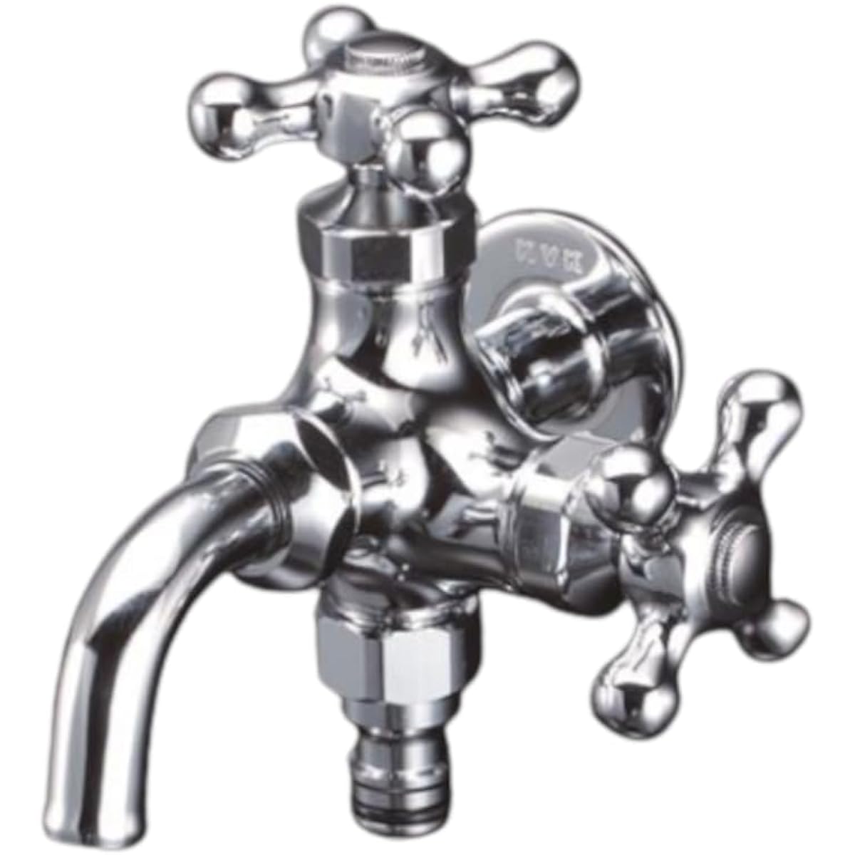 KVK Two-mouth horizontal faucet with outdoor hose connection nipple (for cold regions) K124CSPZ