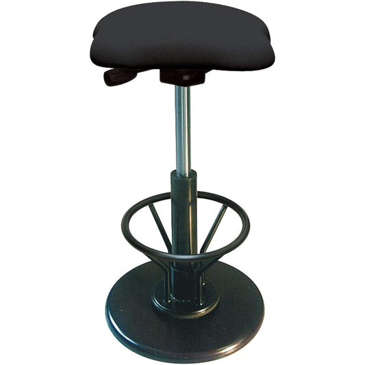 Runeseikou Stool Black W33 x D33 x SH54~78cm Twist Stool Rafflesia K Motion R with Footrest TWS-240R