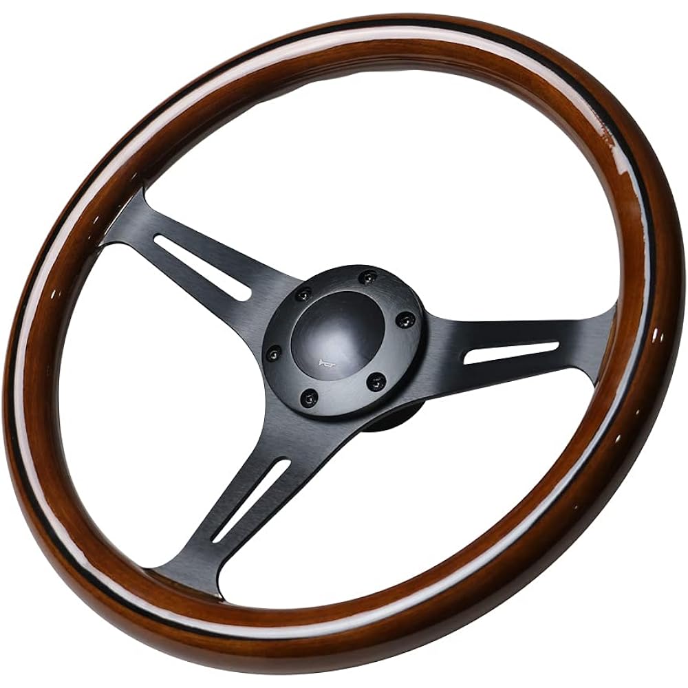 Wood steering classic type black spoke N35WB