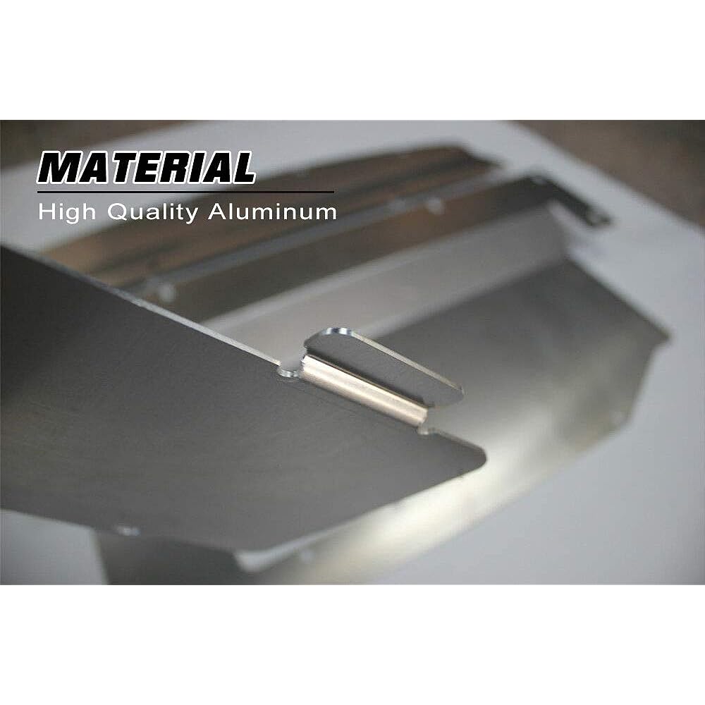 EliteWill Silver Aluminum Front Rower Engine Splash Shield Guide Under Tray Cover Skid Plate 2003-2009 Nissan 350Z & 2003-2006 Infinity G35 & 03-07 For G35 Coupe
