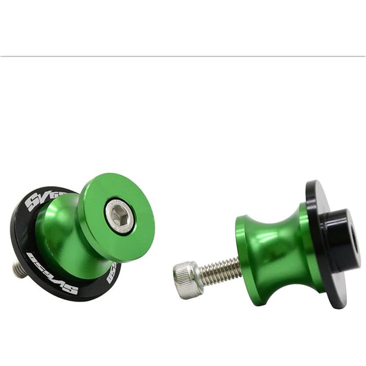 Motorcycle Swing Arm Bobbin Spool Swing Arm CNC Motorcycle Slider Spool Cover Stand Screw Frame Cover 8mm For Suzuki SV650 SV650S SV1000 SV1000S SV650A SV650SA (Color : Green)