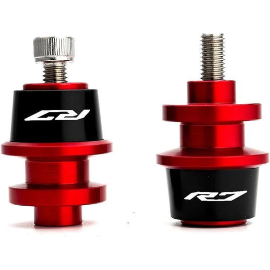 Motorcycle Bobbin Slider Stand 6mm Motorcycle CNC Swing Arm Spool Stand Screw Slider For Yzf R7 YZF-R7 2020-2021 (Color: Red, Size: B)
