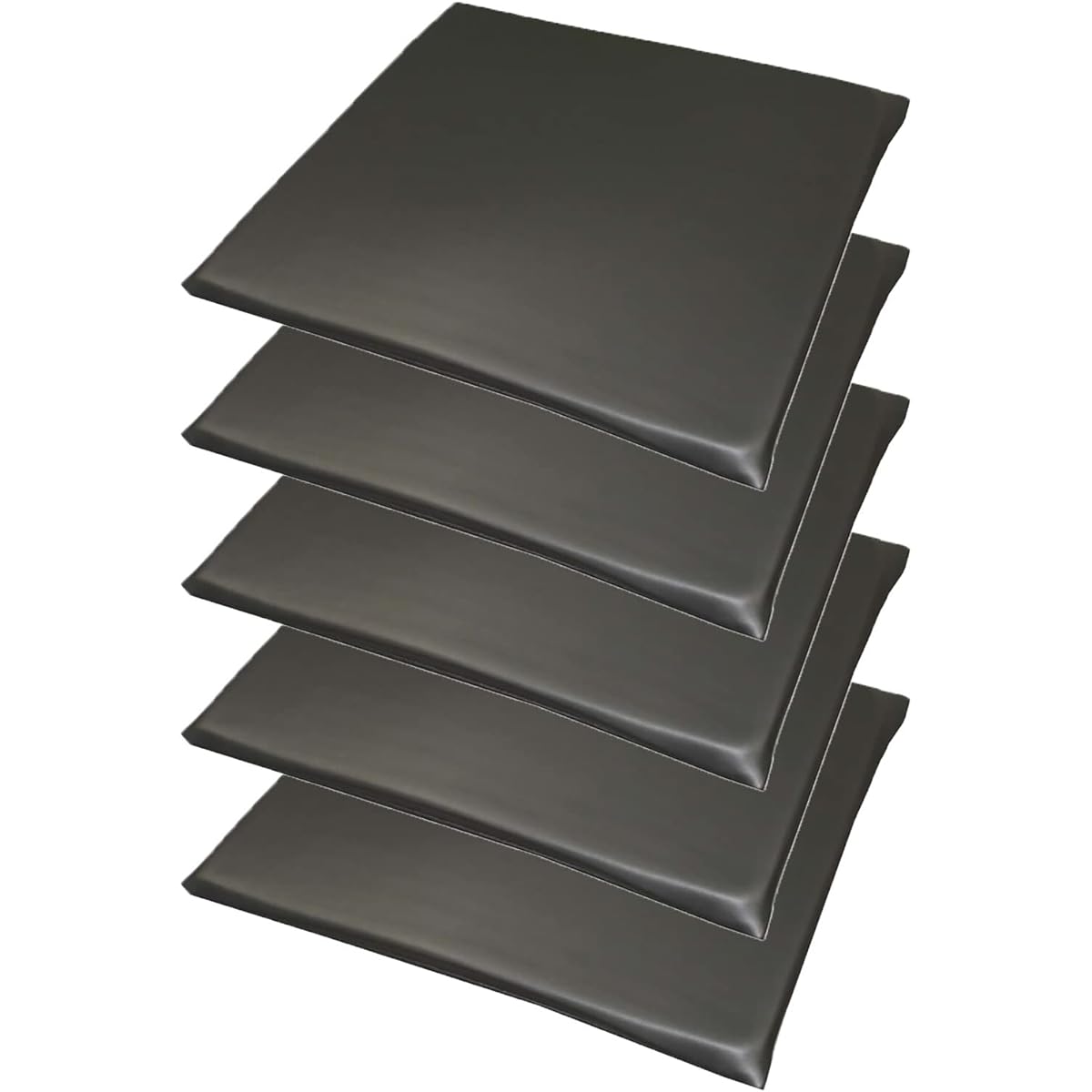 Kinku Leather Cushion High Resilience Cushion Column 40x40x2.5 (Black, 5)