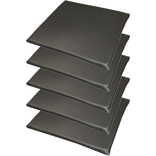 Kinku Leather Cushion High Resilience Cushion Column 40x40x2.5 (Black, 5)