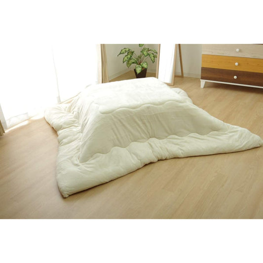 Ikehiko Kotatsu Futon Rectangular Plain Flannel Reversible Single Item ``17 Franc IT Antibacterial and Deodorizing'' Ivory Approx. 205 x 245 cm (Thick Type) ♯9808528
