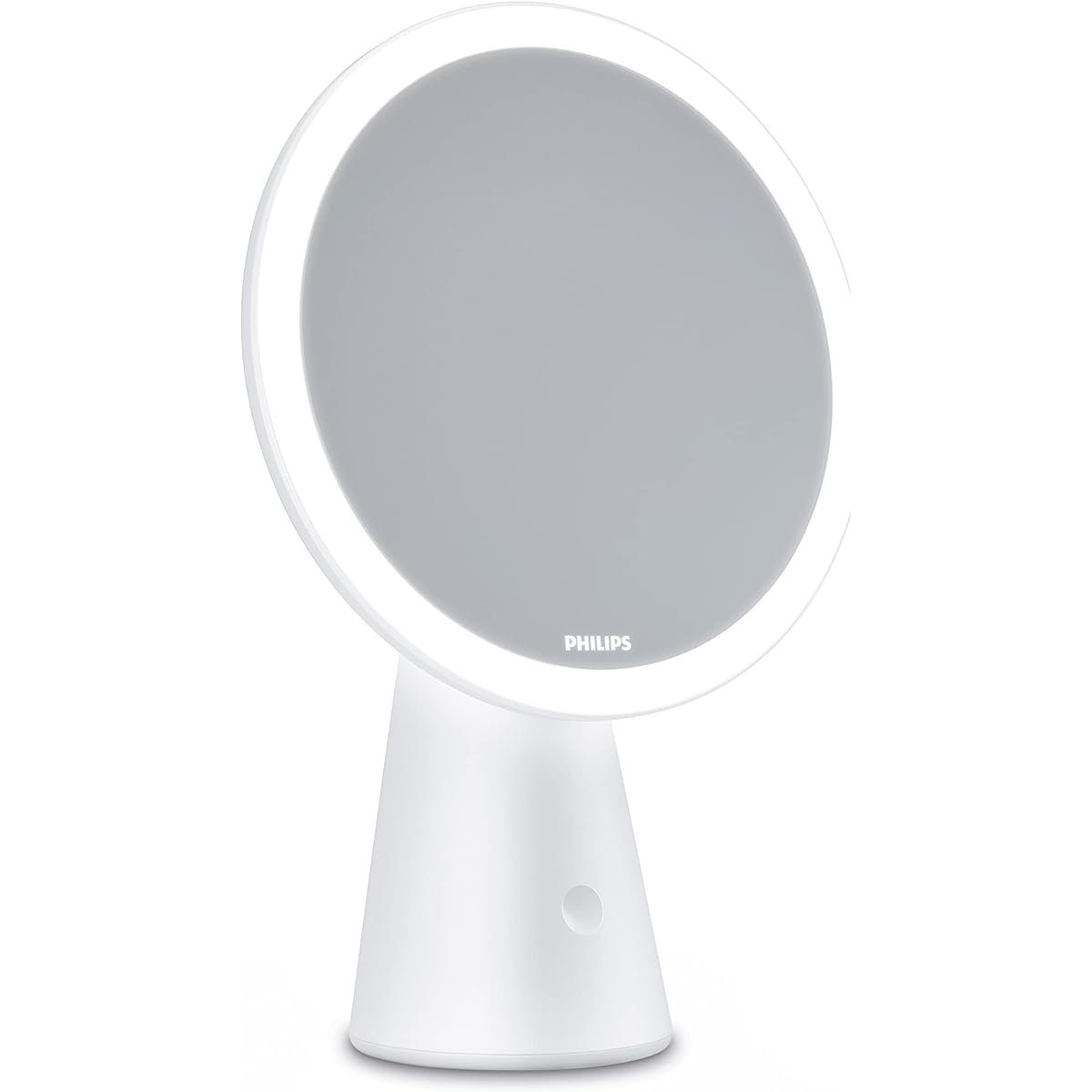Philips Actress Mirror with LED Light, 3 Color Lighting Modes, Adjustable Angle, 95% Natural Light Reproduction, Makeup Mirror, Makeup Mirror, USB Charging, Actress Mirror, Actress Light, Blue Light Cut [Japanese Genuine Product] DSK205 White