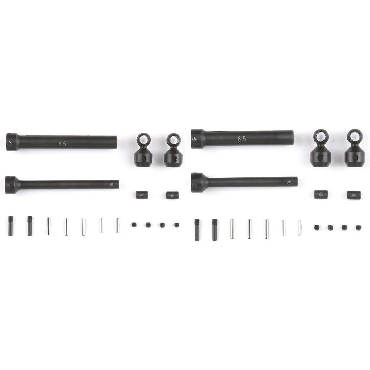 Tamiya Hop Up Options OP.1113 CR-01 Carbon Steel Propeller Shaft (95mm) 54113 & Hop Up Options OP.1112 CR-01 Carbon Steel Propeller Shaft (85mm) 54112 [Set Purchase]
