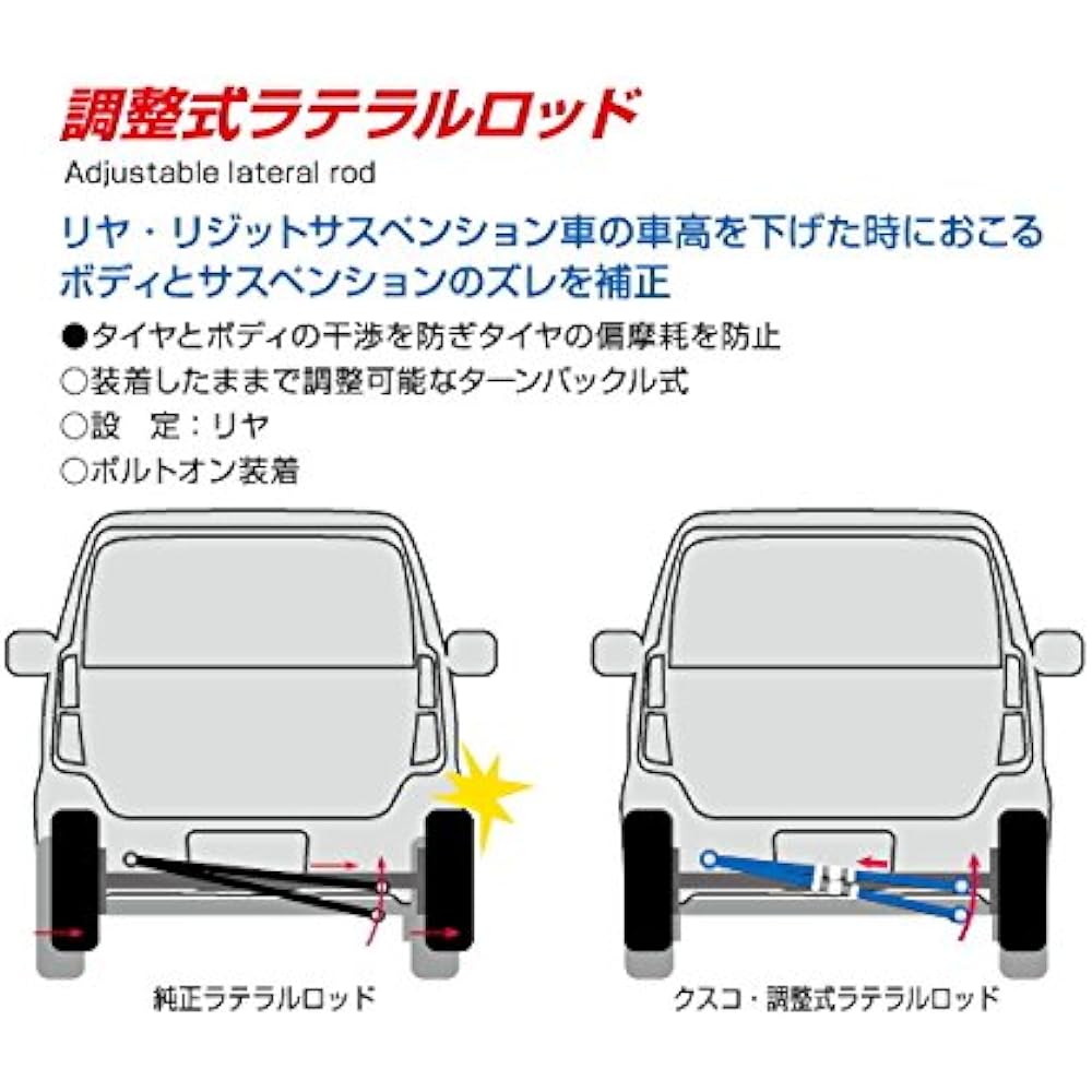 CUSCO Lateral Rod [Adjustable] Suzuki Lapin / MR Wagon 630 466 A