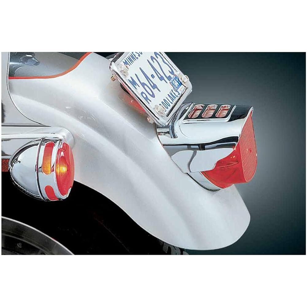 Kuryakyn Slotted Tail Light Cover Chrome Harley [HARLEY] (73-14) KUR-8130