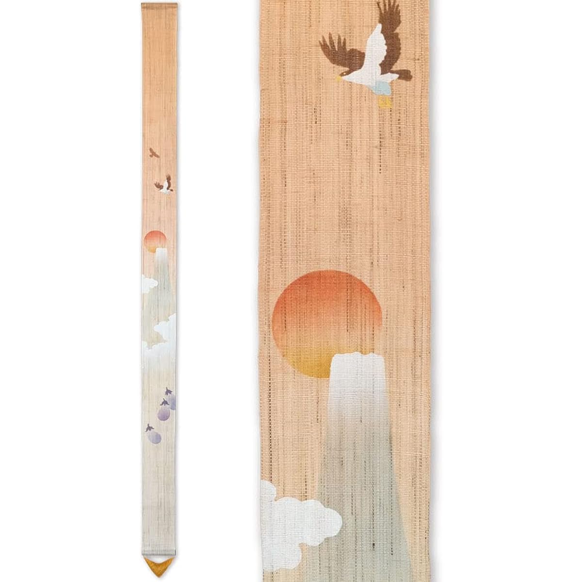 Thin tapestry "Hatsuyume" 100% linen hand-dyed interior tapestry wall hanging winter